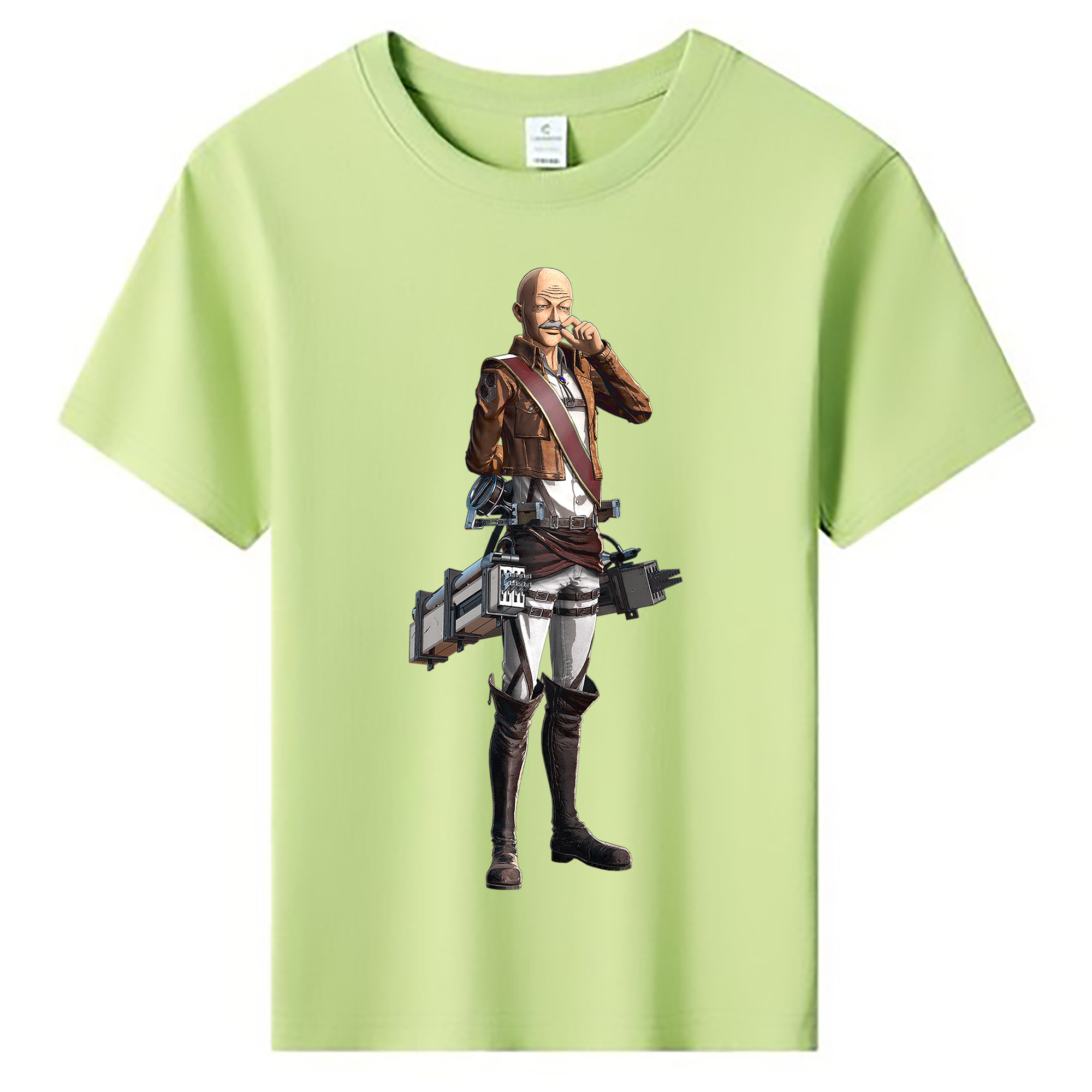 （画像用） 進撃の巨人 ドット·ピクシス Attack on Titan Dot Pixis 綿100％キッズTシャツ（フロントプリント）